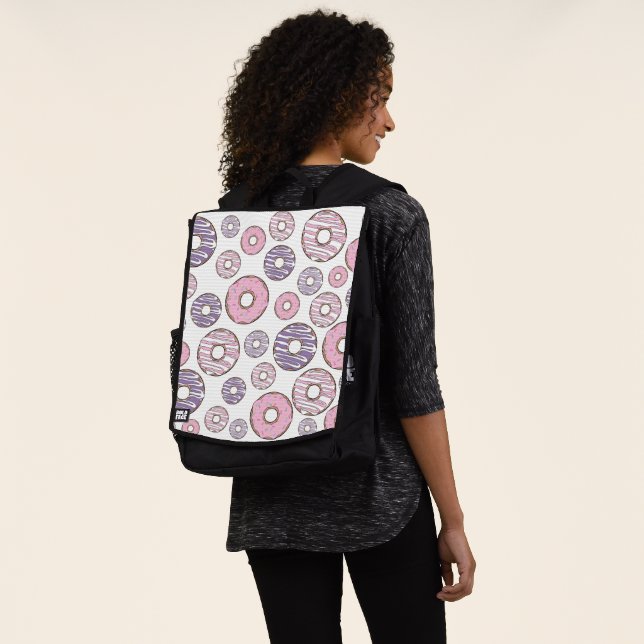 Mochila Patrón De Donuts, Donuts Rosados, Donuts Morados (Puesto)