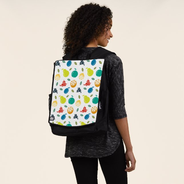 Mochila Patrón de frutas, ciruela, naranja, limón, pera, m (Puesto)