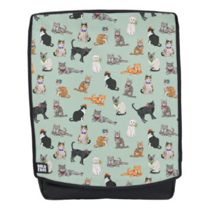 Mochila Patrón de gato de cúrcuma de gatitos