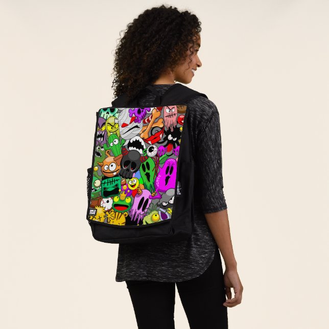 Mochila Patrón de Halloween de personajes adorables (Puesto)