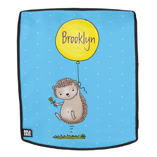 Mochila Patrón de hedgehog y personalizado de globos (Cara extraíble)