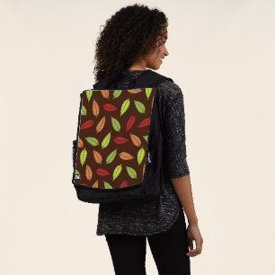 Mochila Patrón de hojas, hojas coloridas, hojas de otoño
