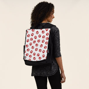 Mochila Patrón de huellas de patas, patas de perro, patas
