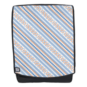 Mochila Patrón de Motivo Tribal Azteca naranja azul lindo