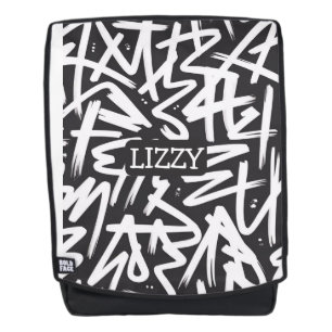 Mochila Patrón de nombre de grafiti personalizado — Urbano