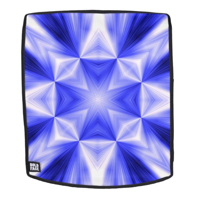 Mochila Patrón de ráfaga de línea azul (Cara extraíble)