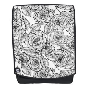 Mochila Patrón dibujado a mano por los rosas