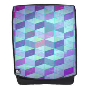 Mochila Patrón geométrico de cubos a triángulos