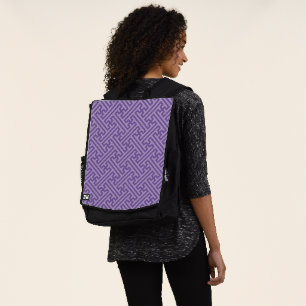 Mochila Patrón Sayagata, japonés, púrpura y rosa
