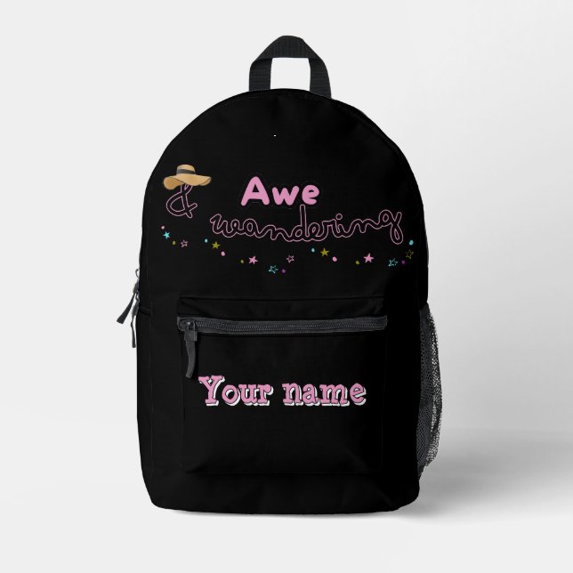 Mochila personalizable Awe y Wandering (Anverso)