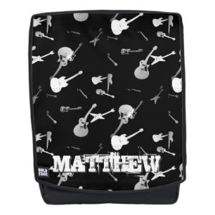 Mochila personalizada Black White Rock de Guitars