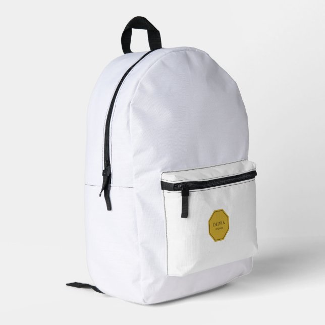 Mochila personalizada con nombre y título (Esquina izquierda trasera)