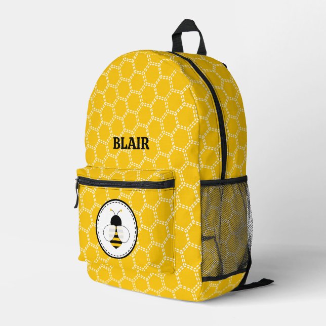 Mochila personalizada de impresión de abejas de ab (Esquina derecha trasera )