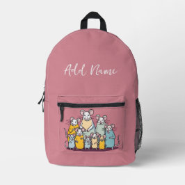 Mochila personalizada de la familia de ratón