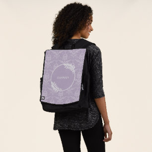 Mochila personalizada Lavender Elegant Damask