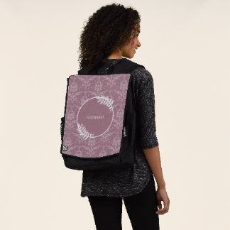 Mochila personalizada Mauve Elegant Damask