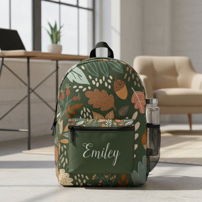 Mochila personalizada para hojas de otoño - Nombre (Subido por el creador)