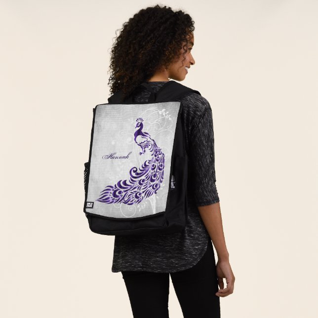 Mochila personalizada Purple Peacock (Puesto)