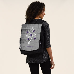 Mochila personalizada Purple Tree of Hearts