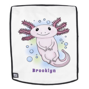 Mochila Personalizado axolotópico rosa adorable