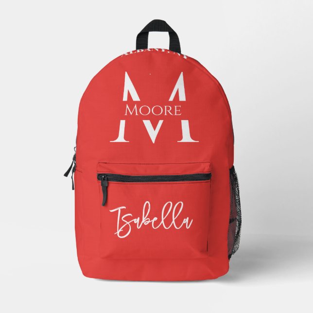 Mochila personalizado con nombre, bolsa escolar pe (Anverso)
