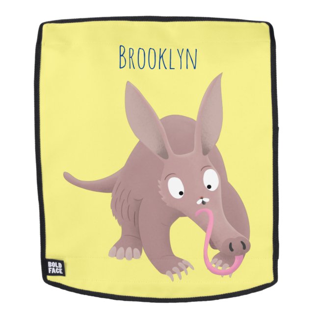Mochila Personalizado de aardvark gracioso (Cara extraíble)