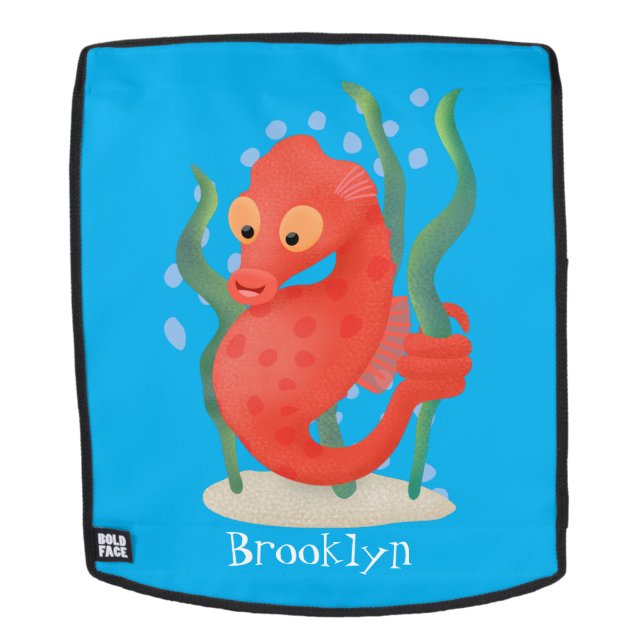 Mochila Personalizado de caballitos de mar de pepino (Cara extraíble)
