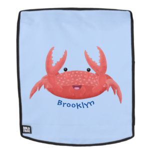 Mochila Personalizado de cangrejo rojo lindo ilustracion