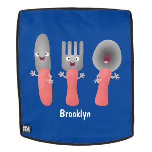 Mochila Personalizado de cubertería de bifurcación y cucha