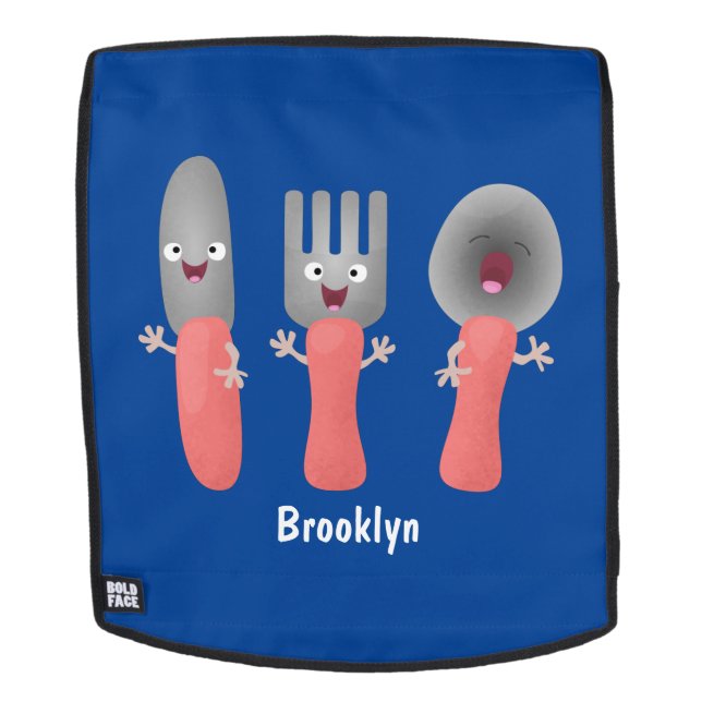 Mochila Personalizado de cubertería de bifurcación y cucha (Cara extraíble)
