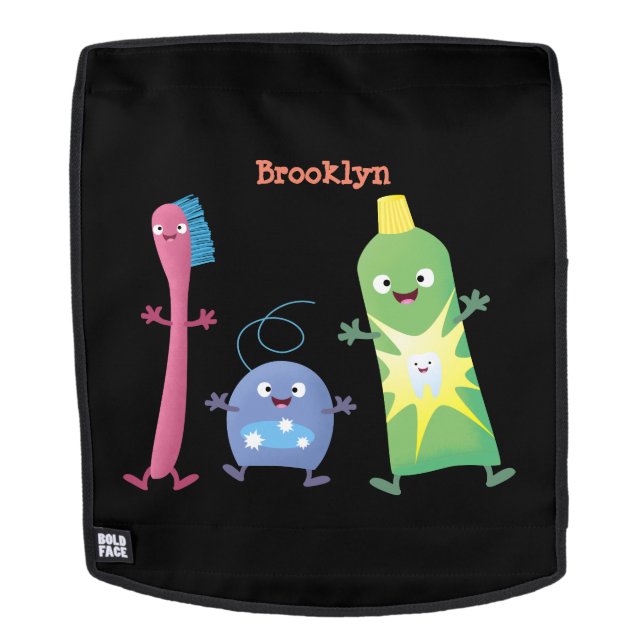 Mochila Personalizado de hilo dental de cepillo de dientes (Cara extraíble)