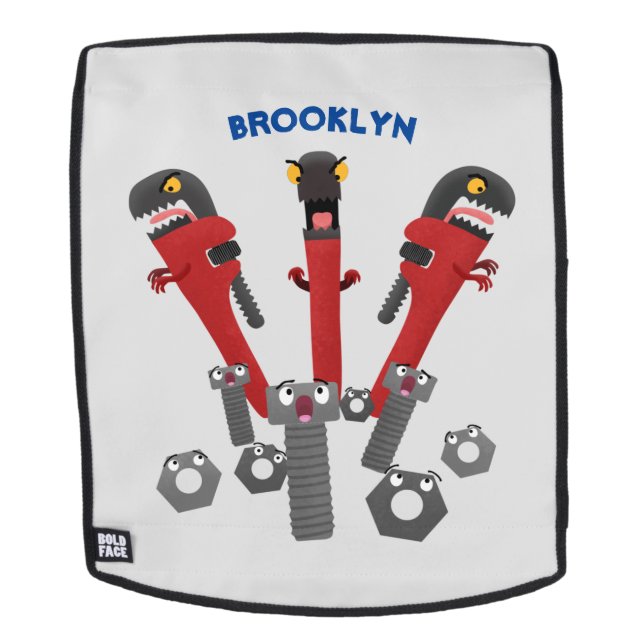 Mochila Personalizado de humor de herramientas monstruosas (Cara extraíble)