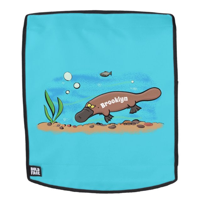 Mochila Personalizado de natación de Platypus Cute (Cara extraíble)