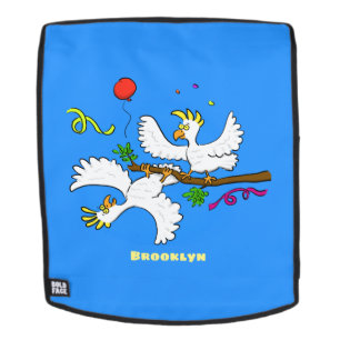 Mochila Personalizado de pájaros de cacatúa graciosa