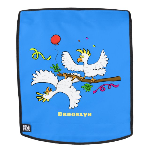 Mochila Personalizado de pájaros de cacatúa graciosa (Cara extraíble)
