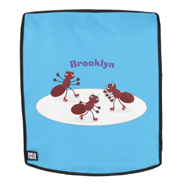 Mochila Personalizado de patinaje sobre hielo de hormigas  (Cara extraíble)