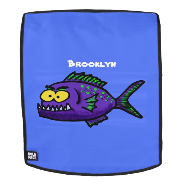 Mochila Personalizado de pescado piraña (Cara extraíble)