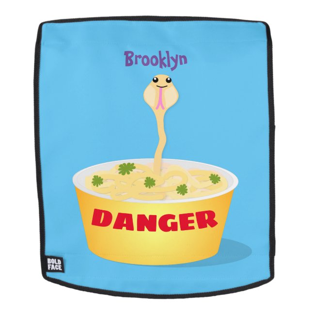 Mochila Personalizado de serpientes de fideos de pelo hues (Cara extraíble)