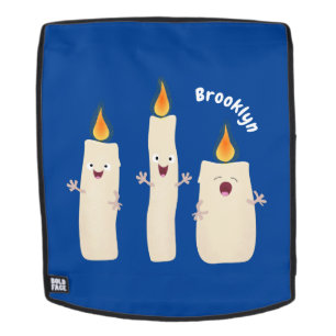 Mochila Personalizado del trío de velas de canto lindo