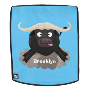 Mochila Personalizado divertida de búfalo de agua corrient