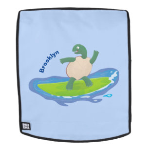 Mochila Personalizado divertida de la ola de tortugas