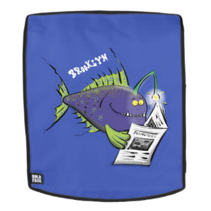 Mochila Personalizado divertida de pescados y mariscos