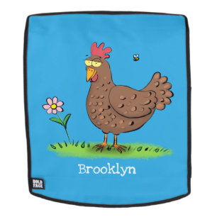 Mochila Personalizado divertido de pollo rústico y caprich