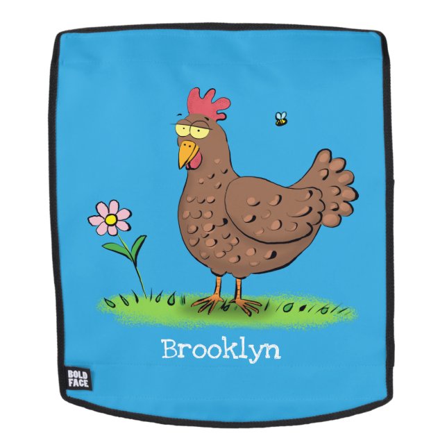 Mochila Personalizado divertido de pollo rústico y caprich (Cara extraíble)