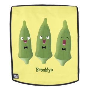 Mochila Personalizado vegetal de okra cantante