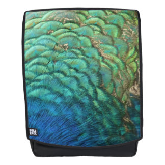 Mochila Pies de pavo real en colorido Resumen Diseño de la