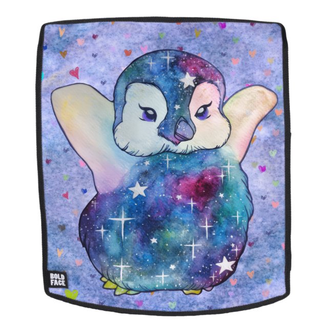 Mochila Pingüino llamado Button (Cara extraíble)