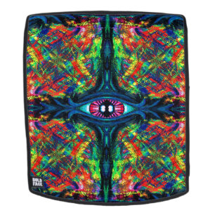 Mochila Pintura de ojos torcidos y trippy