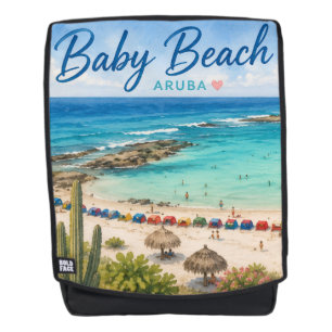 Mochila Playa Baby Aruba Recuerdo de viaje al Caribe