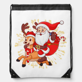 Mochila **"Playful Santa Claus Design – Fun and Festive Ch